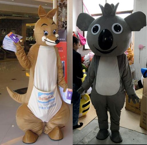 Kangaroo Mascot Costume Koala Mascot Costum Cartoon Custom Adult Dress Amusement Park Outfit 