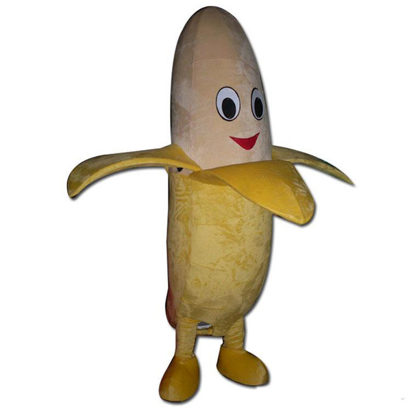 Discount factory sale a yellow banana mascot costume for adult to wear