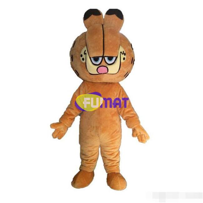 FUMAT Cute Garfield Mascot Costume EVA Cat Cartoon Clothing Walking Cartoon Dress Adult Size New Year Party Performing Props Customization