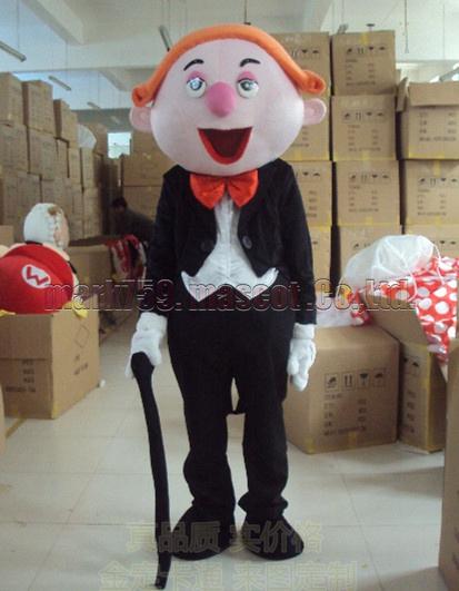 gentleman mascot costume Adult Size,gentry luxury plush toy carnival party celebrates mascot factory sales.