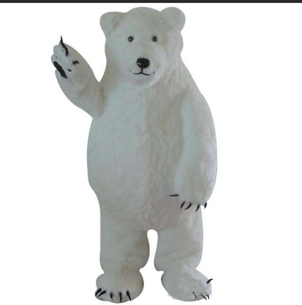 Factory direct sale Custom Made White Polar Bear Mascot Costume White Bear Mascot Custom