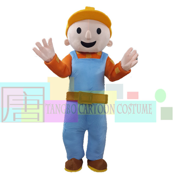 BOB THE BUILDER ADULT FANCY DRESS MASCOT COSTUME 