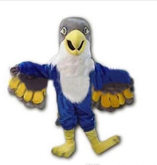 2017 Deluxe Plush Falcon Mascot Costume Adult Size Eagle Mascotte Mascota Carnival Party Cosply Costume Fancy Dress Suit Fit