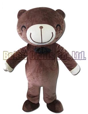 Smile bear mascot costume EMS , cheap high quality carnival party Fancy plush walking bear mascot adult size.