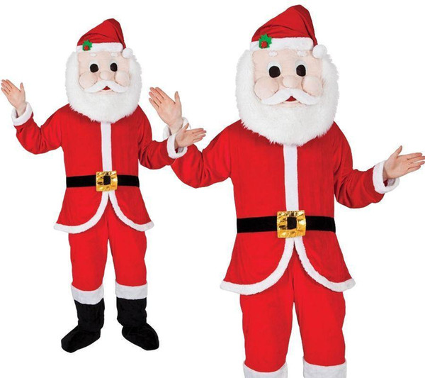 2017 Factory made Custom-made Santa Claus Mascot Costume Christmas day Adult Size Cartoon Costume Party Fancy dress Christmas Costume