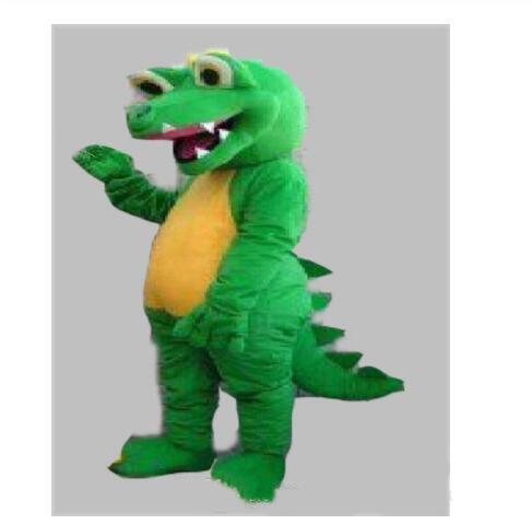 High quality hot GREEN DINOSAUR DRAGON MASCOT COSTUME ADULT SIZE CARTOON