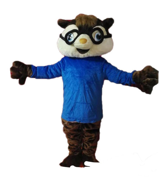 Clearance Adult Size Alvin Chipmunk Mascot Costume Cartoon Mascots for Birthday Party Custom Mascots Deguisement Mascotte Arismascots