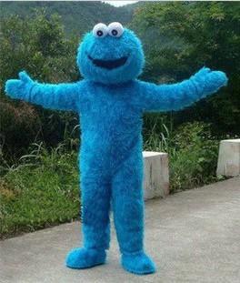 Sesame Street Blue Cookie Monster Mascot costume Fancy Dress Adult size Halloween 