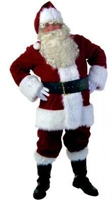 Deluxe Adult Size Santa Clause costume Christmas mascot Dress funny mascot costumes cute dress for holiday quality mascotte design