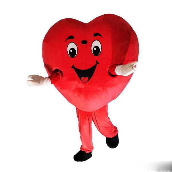 newFactory direct sale hot red heart love mascot costume LOVE heart mascot costume 