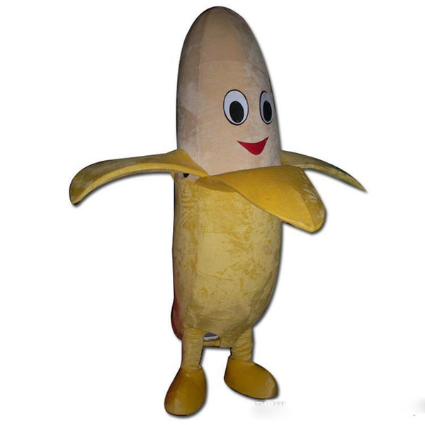 Discount factory sale a yellow banana mascot costume for adult to wear