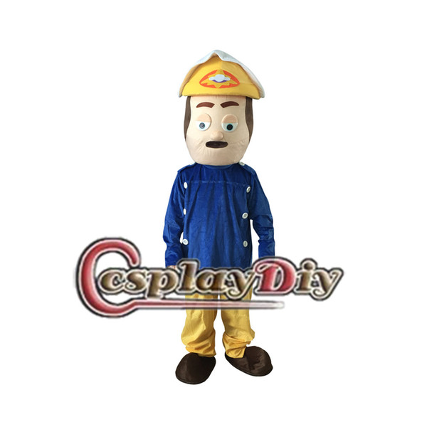 Wholesale-Fancy Fireman Mascot Costume Inspired by Fireman Sam Cartoon Mascot Costume