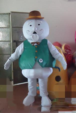 Discount factory sale the head snowman cartoon mascot costume for Chrismtas for adult to wear