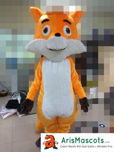 Adult size Orange Fox mascot costume Custom Team Mascots Sports Mascot Costume Desuisement Mascotte Character Design Company ArisMascots