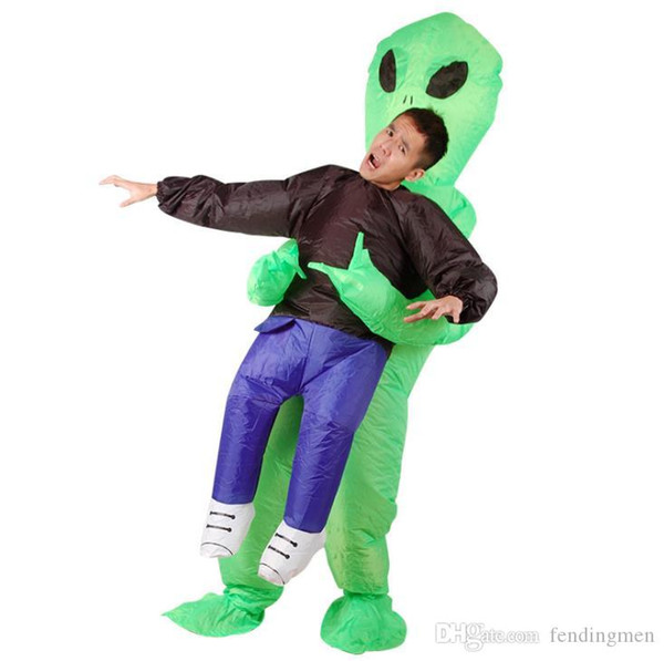 Halloween Men Women Funny Kidnapped by Aliens Cosply Costumes Male Female Party Mascot Costumes Inflatable Clothing