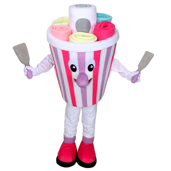 Ice Cream Mascot Costume Lovely colorful Ice Cospaly Cartoon Character adult Halloween party costume Carnival Costume