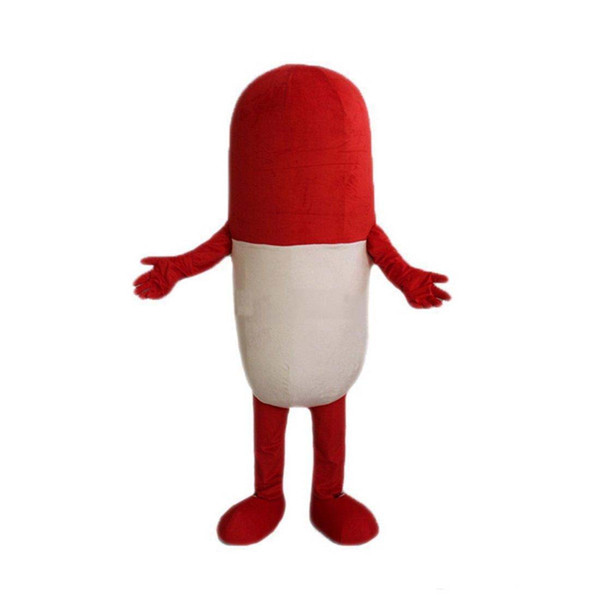 Discount factory sale Red Pill Mascot Capsule Costume Fancy Party Dress Halloween Carnival Costumes Adult Size