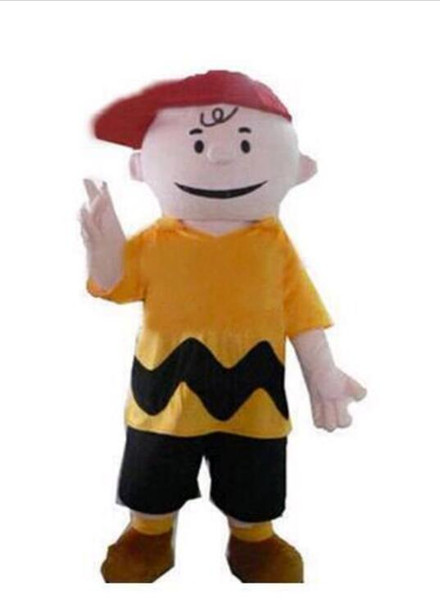 Hot selling 2016 cartoon character charlie brown mascot costume fancy dress costumes adult costume custom mascot suit