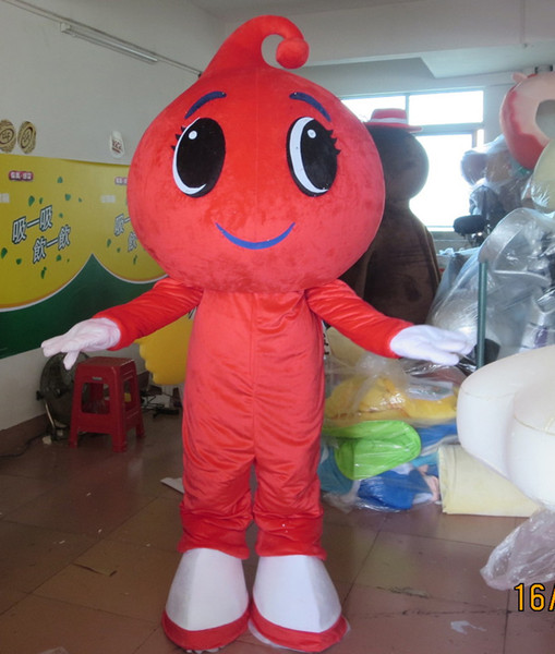 Wholesale-red Water drop mascot costume adult blood mascot costume