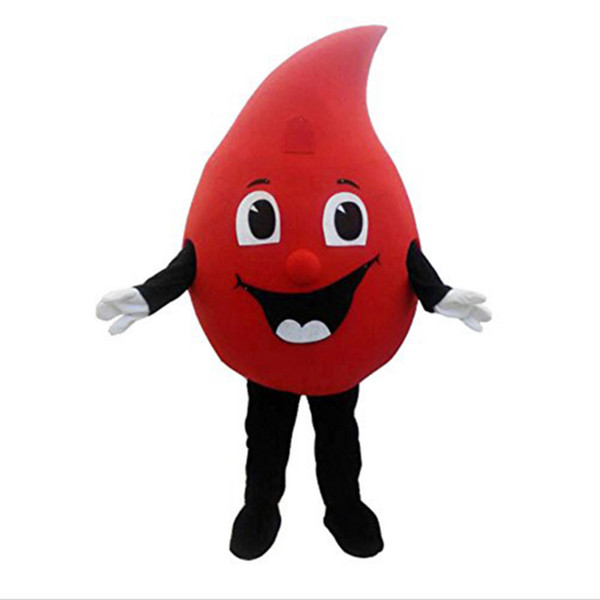 Red Drop of blood mascot costume Fancy Dress Halloween mascot costume for Public welfare