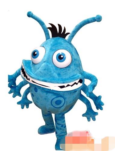 Custom blue Monster mascot costume Adult Size 