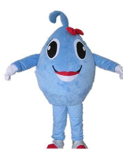 Discount factory sale Ventilation blue ball mascot cosutme with big eyes for adult to wear