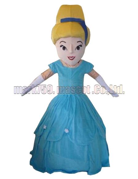 blue skirt girl mascot costume Adult Size,princess luxurious plush toy carnival party celebrates mascot factory sales.