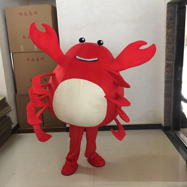 Make EVA Material Red Crab Mascot Costumes Unisex Cartoon Apparel Custom Made Adult Size Fancy Dress Carnival Party