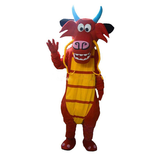 High quality Mushu dragon mascot costumes for sale Alfalfa dragon mascot Costume Character Costume dragon 