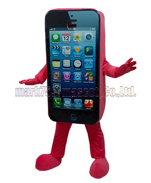 Cell phone mascot costume Adult Size,red phone luxurious plush toy carnival party celebrates mascot factory sales.