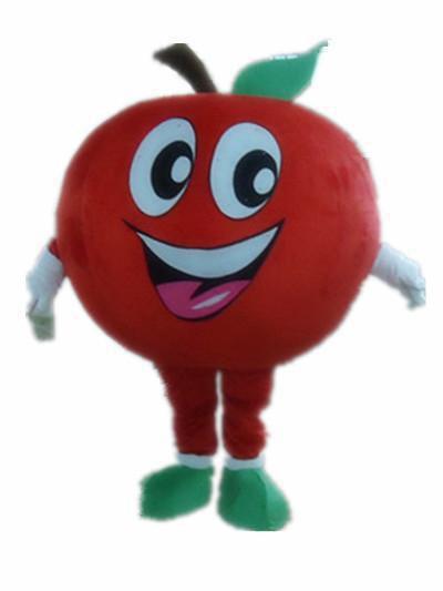 Discount factory sale apple mascot costume with big eyes and big mouth for adult to wear