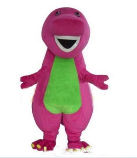 Factory Outlets Hot Profession Barney Dinosaur Mascot Costumes Halloween Cartoon Adult Size Fancy Dress