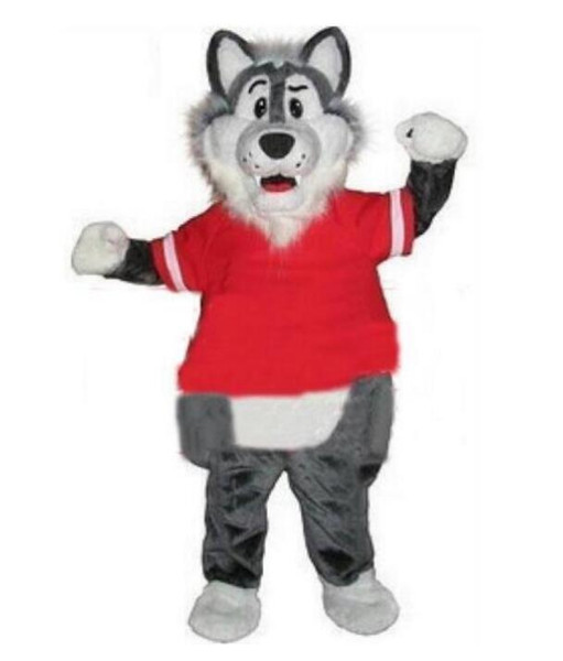 2017 hot sell adult woolly grey Wolf mascots Mascot Costumes 