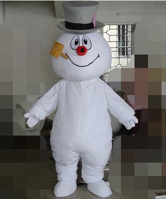 Hottest Frosty Snowman Mascot Costume Walking Adult Cartoon Clothing 