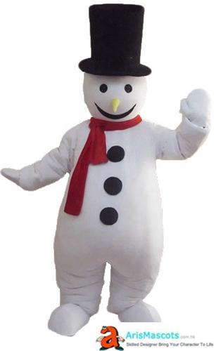 Funny Cartoon Character Cute Snowman boy mascot costume Lovely mascot costumes for party custom new year christmas mascots at arismascots