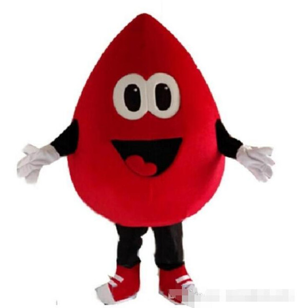 2017 new Hot sale red blood drop mascot costume cartoon character fancy dress EMS 