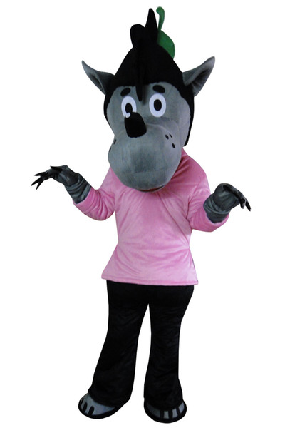 Rabbit wait and see mascot costume Rabbits, wait and see mascot Big bad wolf mascot costume 