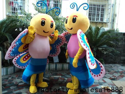 Adult Advertising butterfly Mascot Costume Fancy Dress Halloween professional Party Mascot Costume handmade Cartoon Fancy Dress