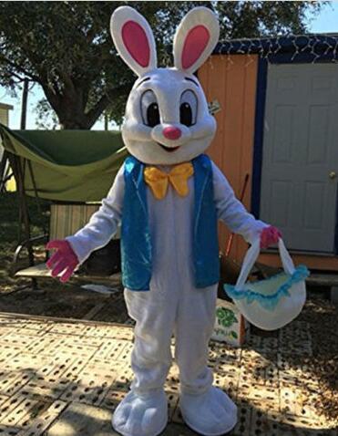 Adult New Easter Bunny Mascot Costume Rabbit Cartoon Fancy 