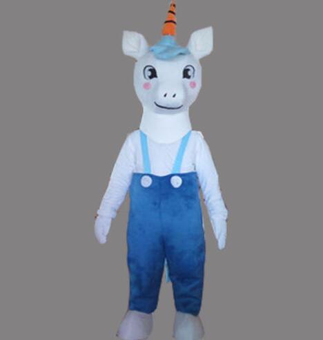 New Style Adult Cute BRAND Cartoon New Professional Donkey Unicorn Mascot Costume Fancy Dress Hot Sale Party costume Free Ship