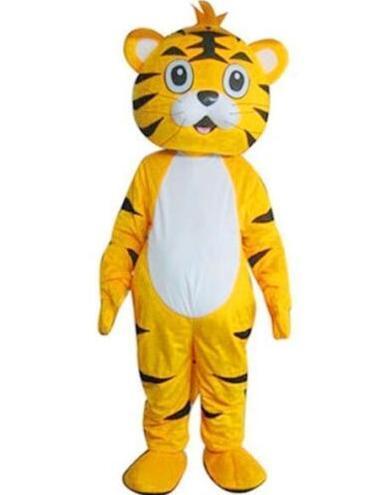 New Style Adult Cute BRAND Cartoon New Professional plush Yellow Tiger Mascot Costume Fancy Dress Hot Sale Party costume Free Ship