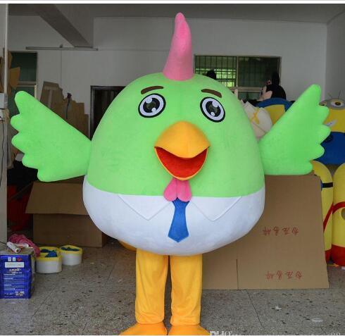 New Style Adult Cute BRAND Cartoon New Professional Green Bird Mascot Costume Fancy Dress Hot Sale Party costume Free Ship