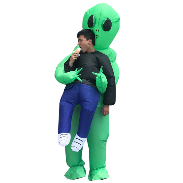 Halloween Men Women Funny Kidnapped by Aliens Cosply Costumes Male Female Party Mascot Costumes Inflatable Clothing