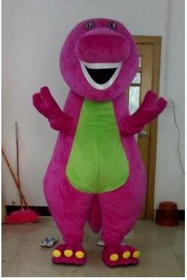 Hot Selling Barney Dinosaur Mascot Costume Movie Character Barney Dinosaur Costumes Fancy Dress Adult Size Clothing 