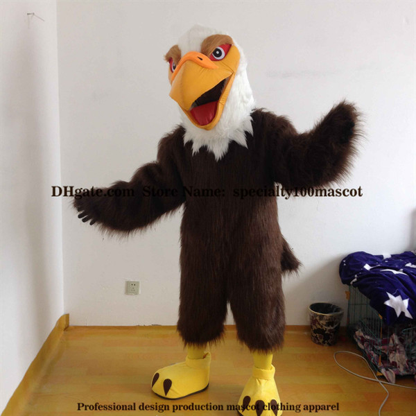 High quality carnival adult eagle mascot costume ,Real pictures deluxe party bird hawk, falcon mascot costume factory direct