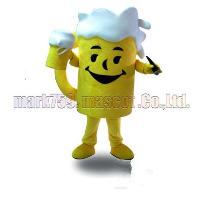 Beer mug mascot costume Adult Size,Beer cup mascot plush toy carnival party celebrates mascot factory sales.