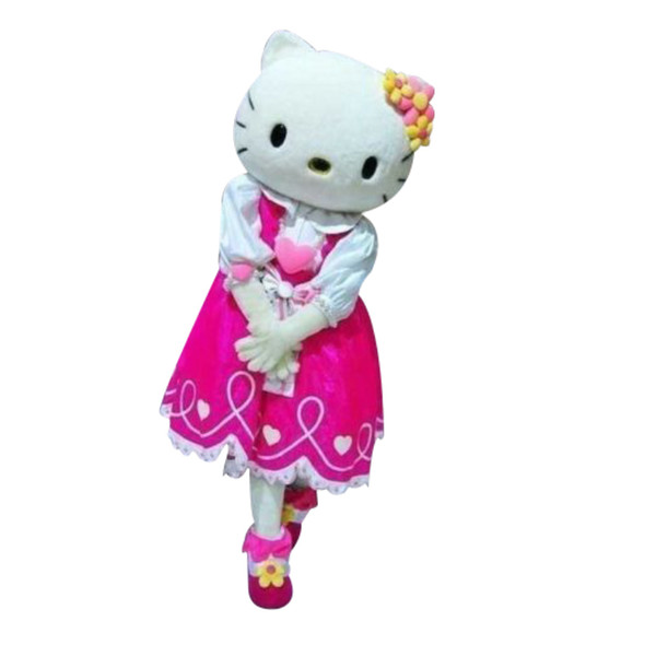 Hello Kitty Cartoon Fancy Dress Mascot Costume Adult Suit Express