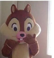 Chip E Dale Chipmunk Adult Mascot Costume Fancy Outfit Cartoon Character Party Dress 