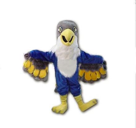 2017 New Custom made Blue Falcon Mascot Costume Cartoon Character Eagle Bird Mascotte Mascota Outfit Suit Fancy Dress Suit