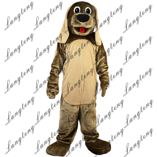 New high quality Brown dog Mascot costumes for adults circus christmas Halloween Outfit Fancy Dress Suit 023